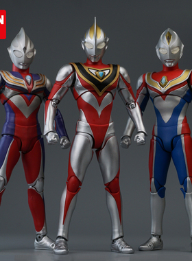 万代正版迪迦奥特曼玩具盖亚特利亚刻德凯戴拿赛罗奥美伽SHF手办