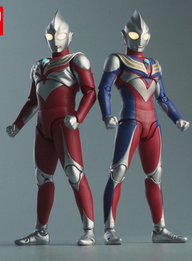 万代正版SHF闪耀迪迦奥特曼真骨雕手办究极赛罗捷德凯布莱泽玩具