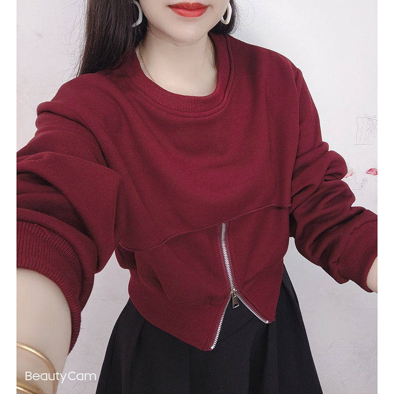 休闲时尚卫衣套头女春款新款韩版时尚洋气减龄短款收腰显瘦运动服