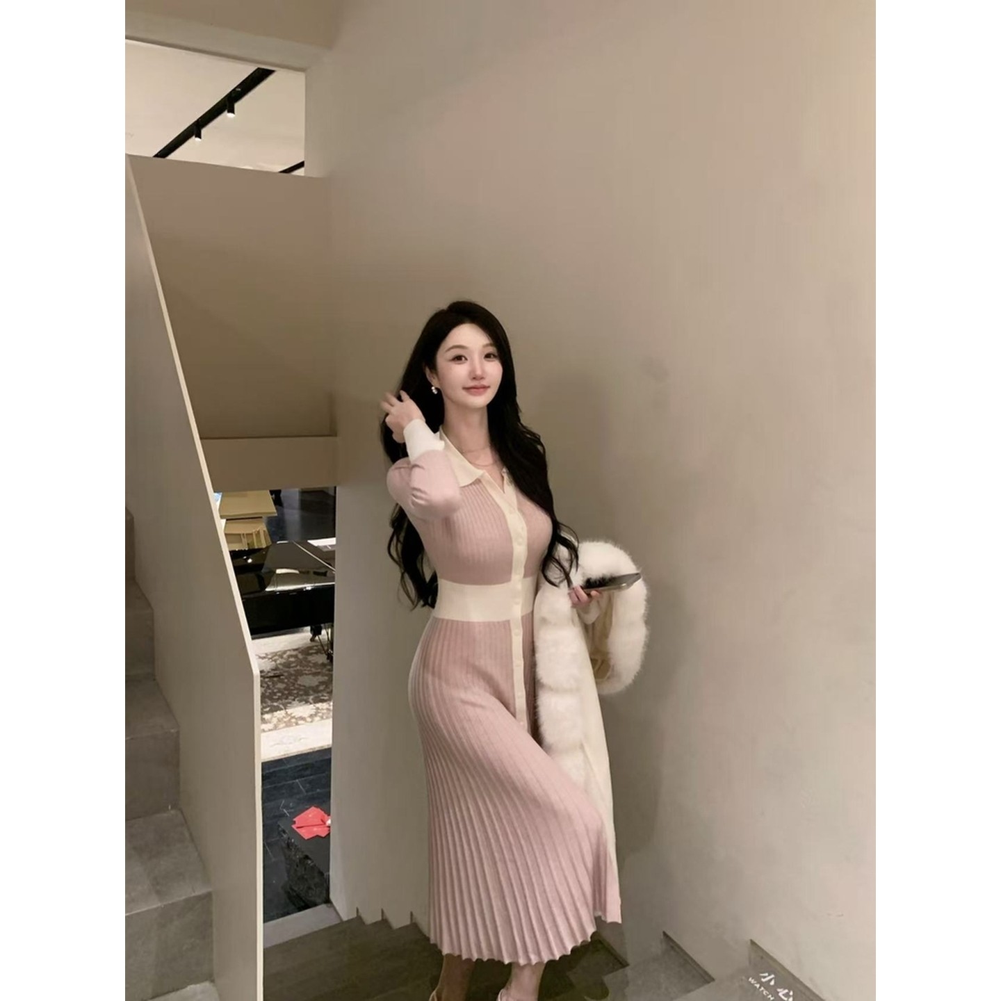 ���������ȹ����Wcouture������ëײɫƴ�ӳ����Ͱ������³�ȹ 526Ԫ