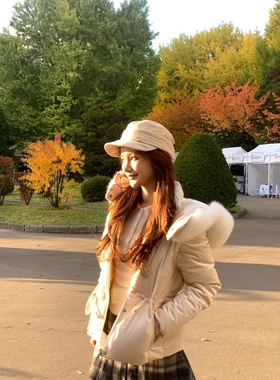 蒙布朗Wcouture原创 老钱风丝绒面料 百搭可拆卸袖子 马甲羽绒服