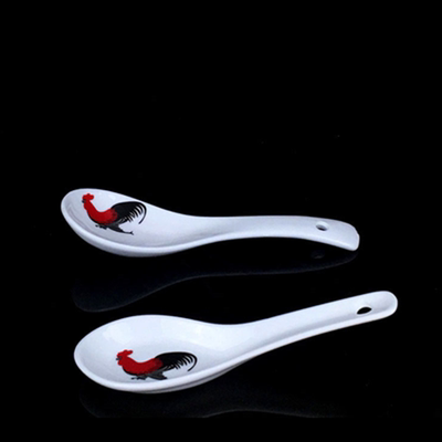 经典怀旧风复古公鸡二针陶瓷勺子