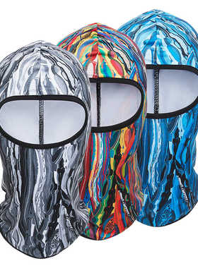 *RTVG*RETROVEGAS潮流男女波普复古条纹防晒透气弹力冰丝头套面罩