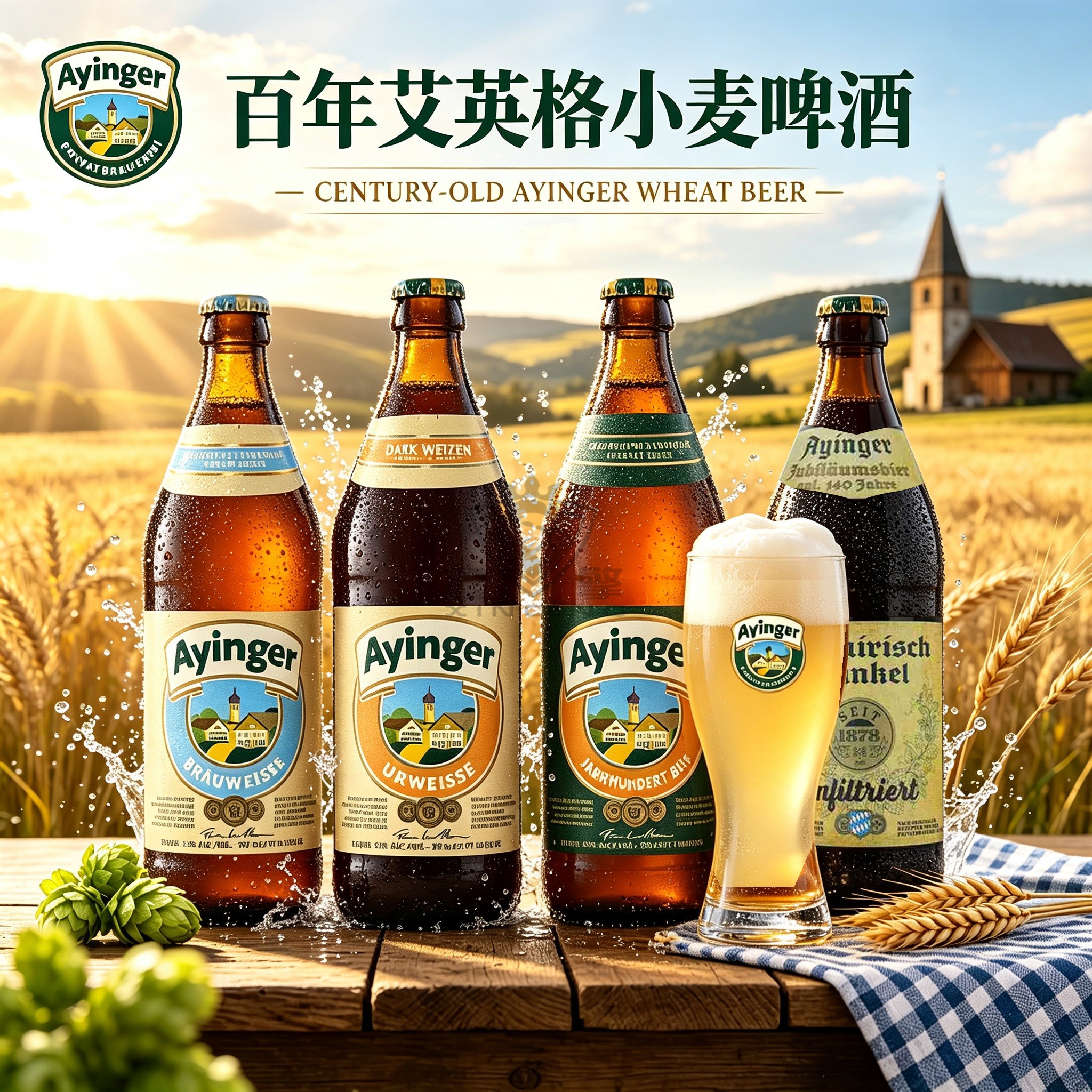 德国进口小麦白啤酒艾英格图片