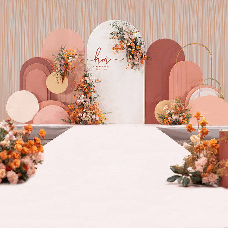 小红书同款婚礼布置舞台背景墙kt仿真路引挂花迎宾区留影结婚现场