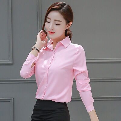 New Womens Blouses Occupation Casual Long Sleeve Shirts Tops