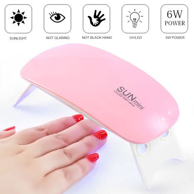 SUN mini 6W Nail Lamp Pink White Nail Dryer Machine UV LED