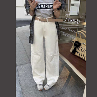 新款 长裤 高腰休闲牛仔裤 香蕉阔腿裤 女宽松弯刀裤 爆犀牛2026春季
