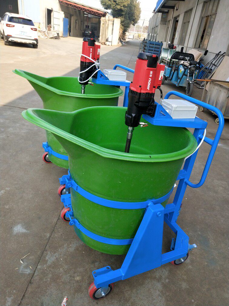 电动自流平鸭嘴搅拌桶水泥砂浆涂料水泥石膏回填搅拌机长嘴塑料桶