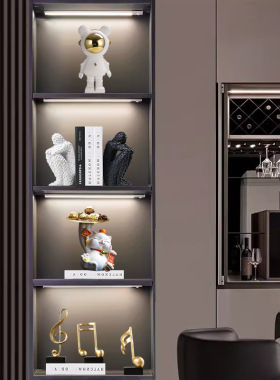 暴力熊酒柜装饰品玻璃柜摆件现代轻奢套装客厅玄关电视柜软装摆设