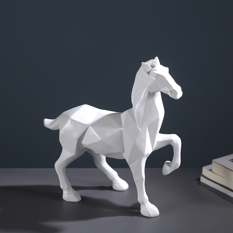 马装饰摆件北欧客厅创意现代简约几何折纸抽象家居装饰品动物摆设