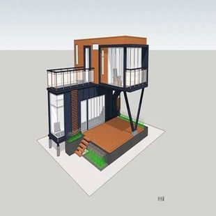 集装箱售房部3d效果图制作设计集装箱户外移动房屋精美定制打样