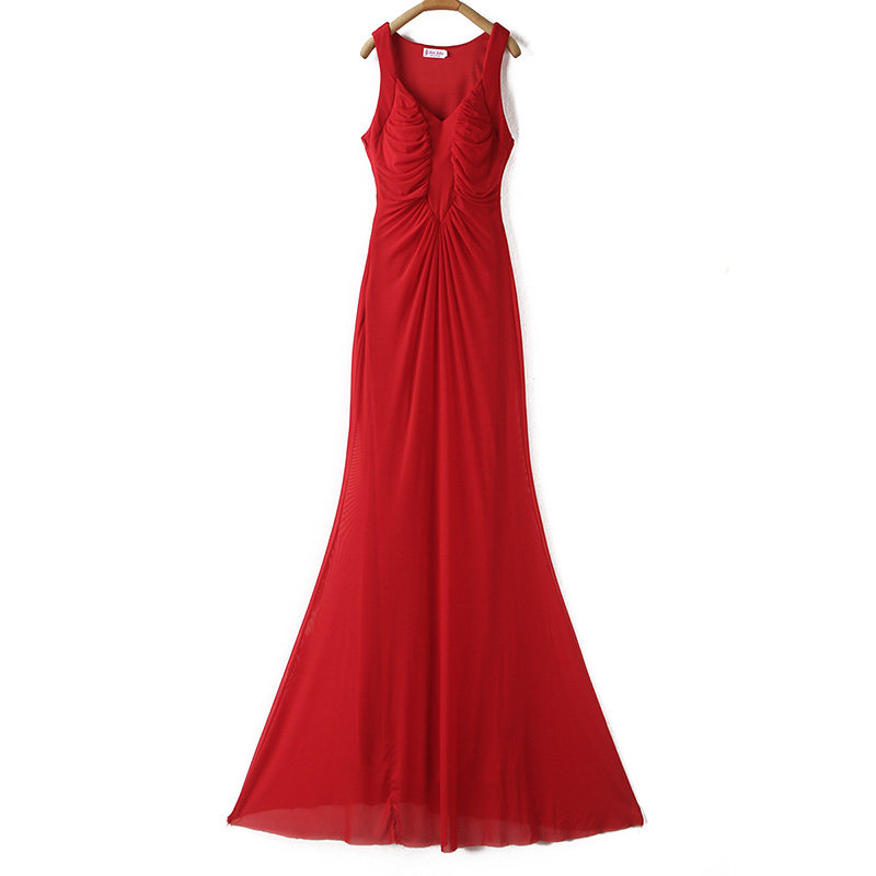 Dress women 2019 summer V-neck banquet Evening dress Show thin Self cultivation Super long fish tail longuette full dress Eveningin the Women's clothing/Boutique , Wedding/Cheongsam/Formal dress , Formal dress/Evening  category - from Buy2taobao.com to provide professional Taobao agent buy service