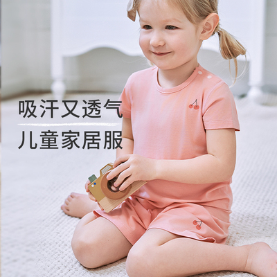 儿童春夏季家居服短袖短裤套装