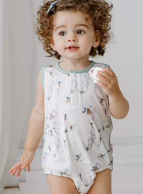 【包屁衣】Nest Designs儿童短袖包屁衣透气和尚服春夏连体衣哈衣