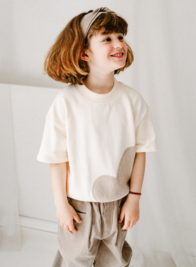 Petite Revery加拿大小云朵童装儿童卫衣短袖春夏季男童女童洋气