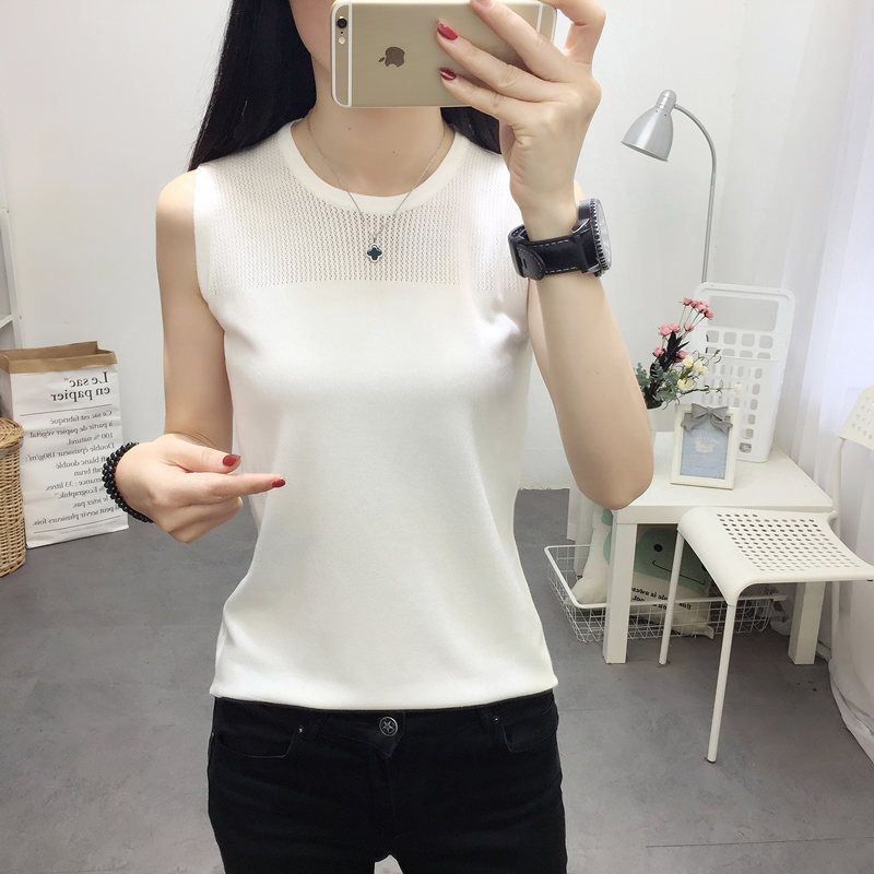 女新款外穿无袖上衣打底百搭短款背心吊带