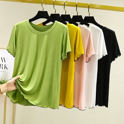 夏季薄款莫代尔短袖圆领打底衫