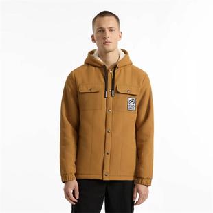 欧美单!冬季户外男子防泼水加绒连帽棉衣男加厚保暖教练夹克外套