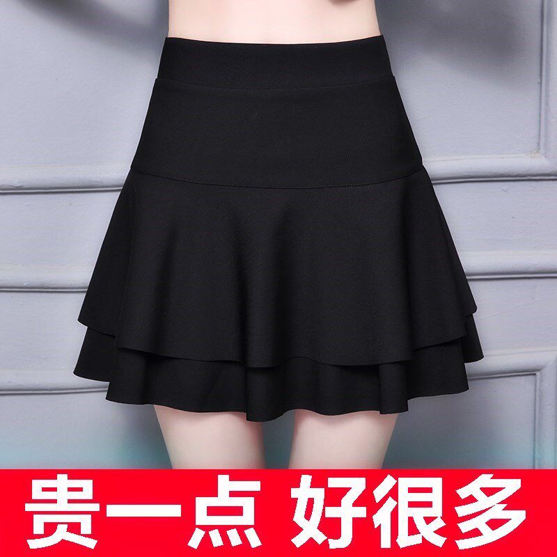 蛋糕半身裙夏女短裙大红色广场舞广场舞半身裙