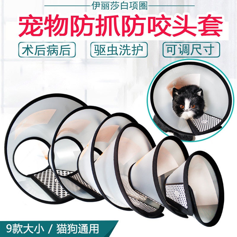 伊丽莎白圈猫咪狗狗项圈防舔咬颈脖圈绝育利泰迪软耻辱圈宠物头套