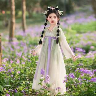 汉服女童2026春夏新款儿童高端仙气国风公主连衣裙女宝宝古装襦裙