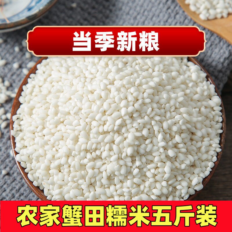 主播精选圆糯米新米包粽子专用农家白江米紫糯米酒藕血糯米饭煮粥