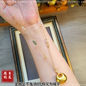 手工编织高档货水晶黄金翡翠和田玉小吊坠细挂绳子锁骨项链绳子女