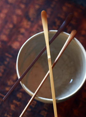 超精工茶拨点茶勺子茶粉勺抹茶画工具点茶作画配件竹节茶匙老竹