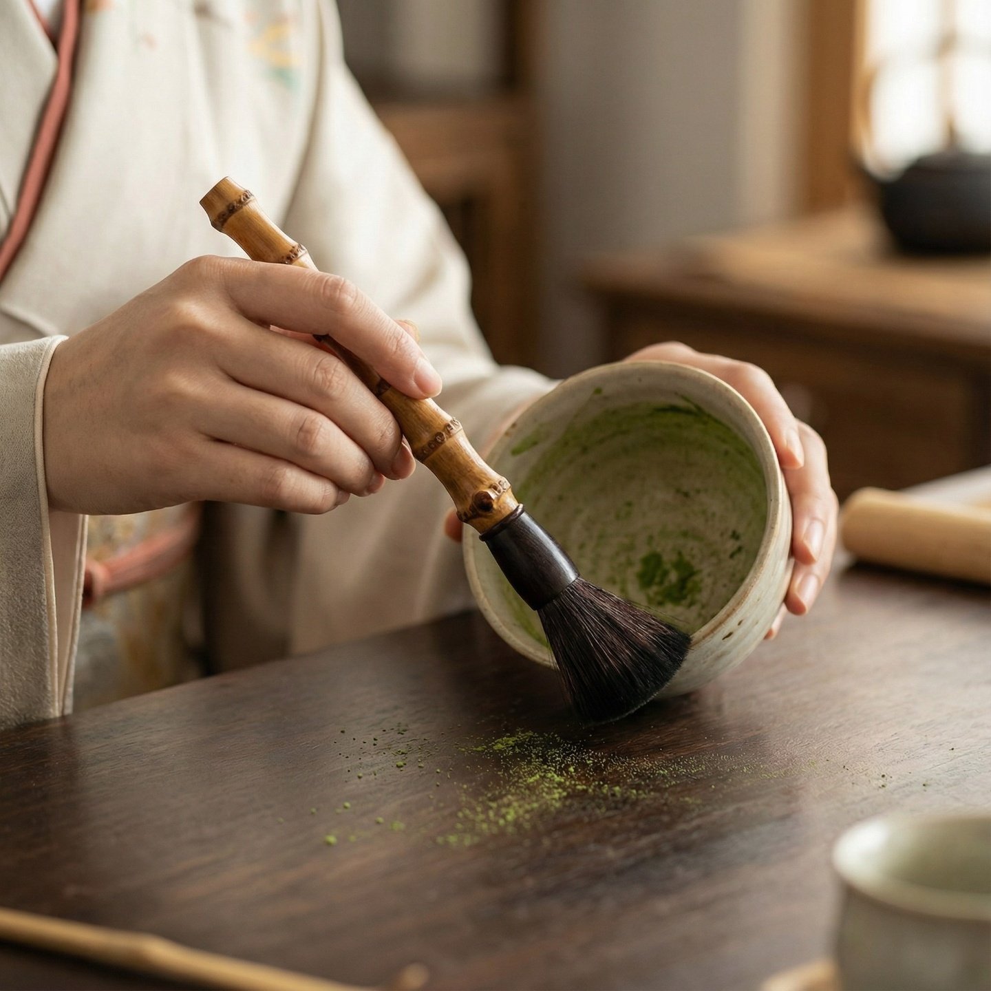 竹鞭养壶笔抹茶粉刷竹制创意竹根刷子不掉毛茶笔功夫茶道配件