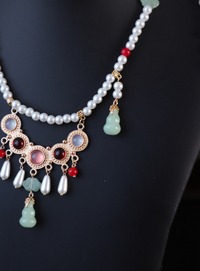 合金祥云葫芦图案项圈项链明制