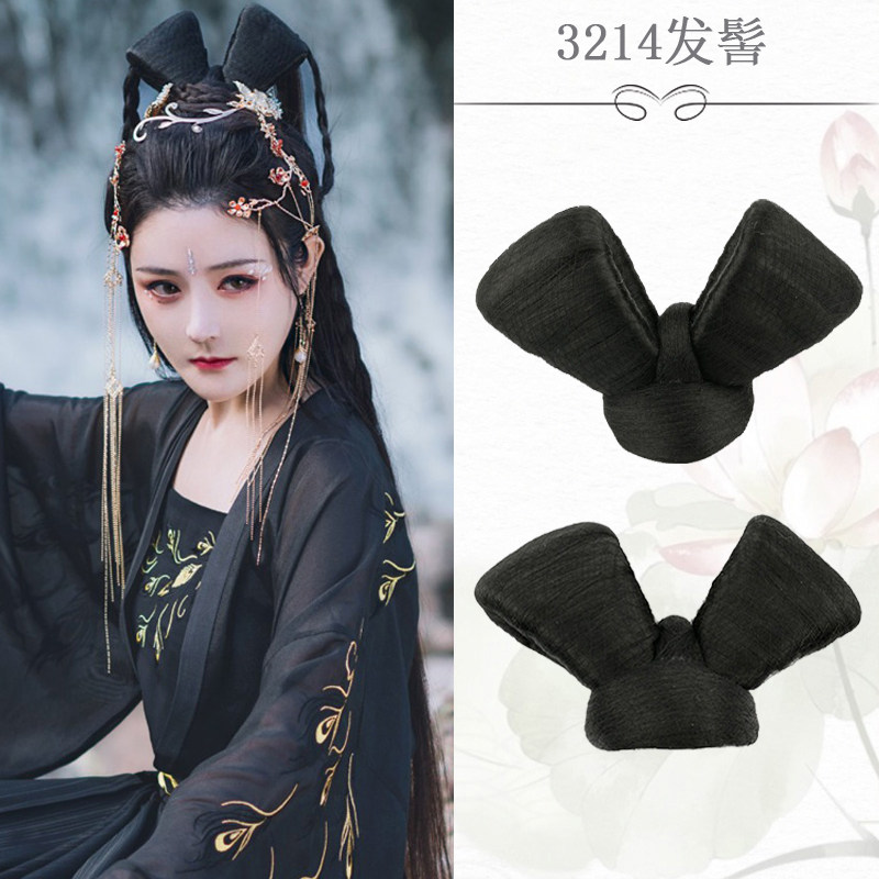 古装青云志赵丽颖碧瑶同款汉服敦煌兔耳朵发髻造型古代简约假发包