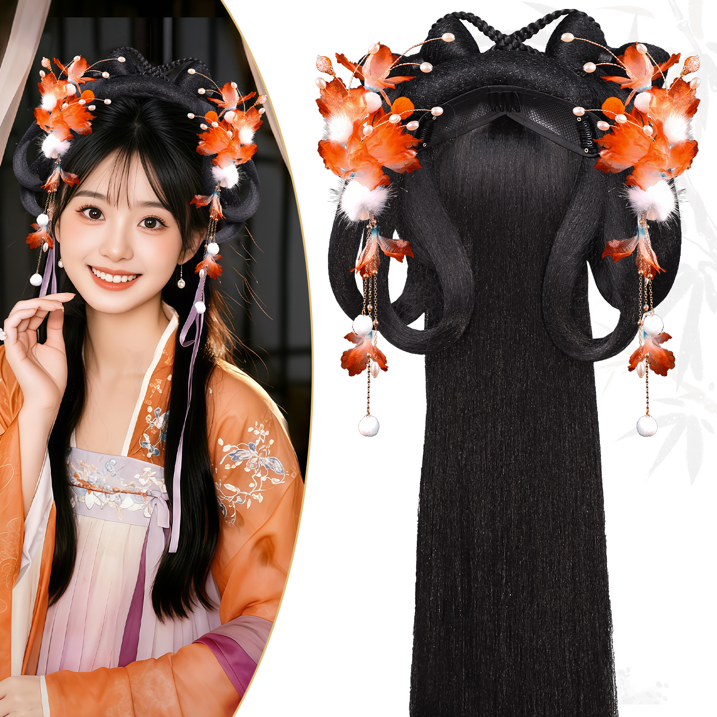 古风少女假发发饰组合