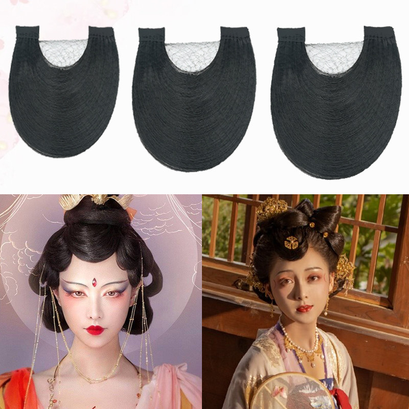 古装假发中式秀禾新娘复古 形刘海片古风汉服唐风黑色高温丝留海,美发护发/假发,其它假发,淘宝优惠券,粉丝福利购,淘宝优惠卷
