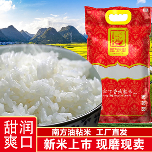 园万米业红丁香油粘5kg油粘米米粒细长香甜籼米