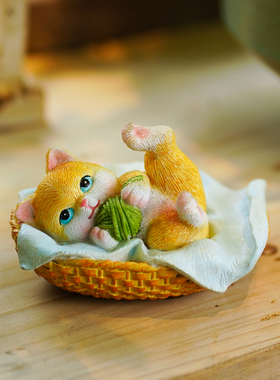 可爱猫咪手机支架摆件桌面装饰