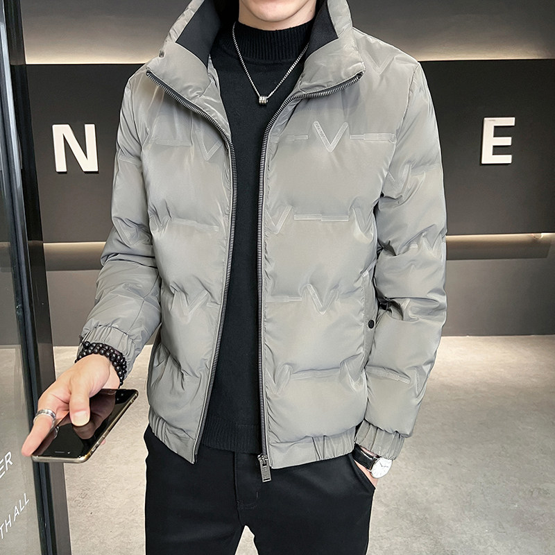 新款国标羽绒服冬季保暖防寒外套男短款立领夹克轻薄韩版休闲上衣