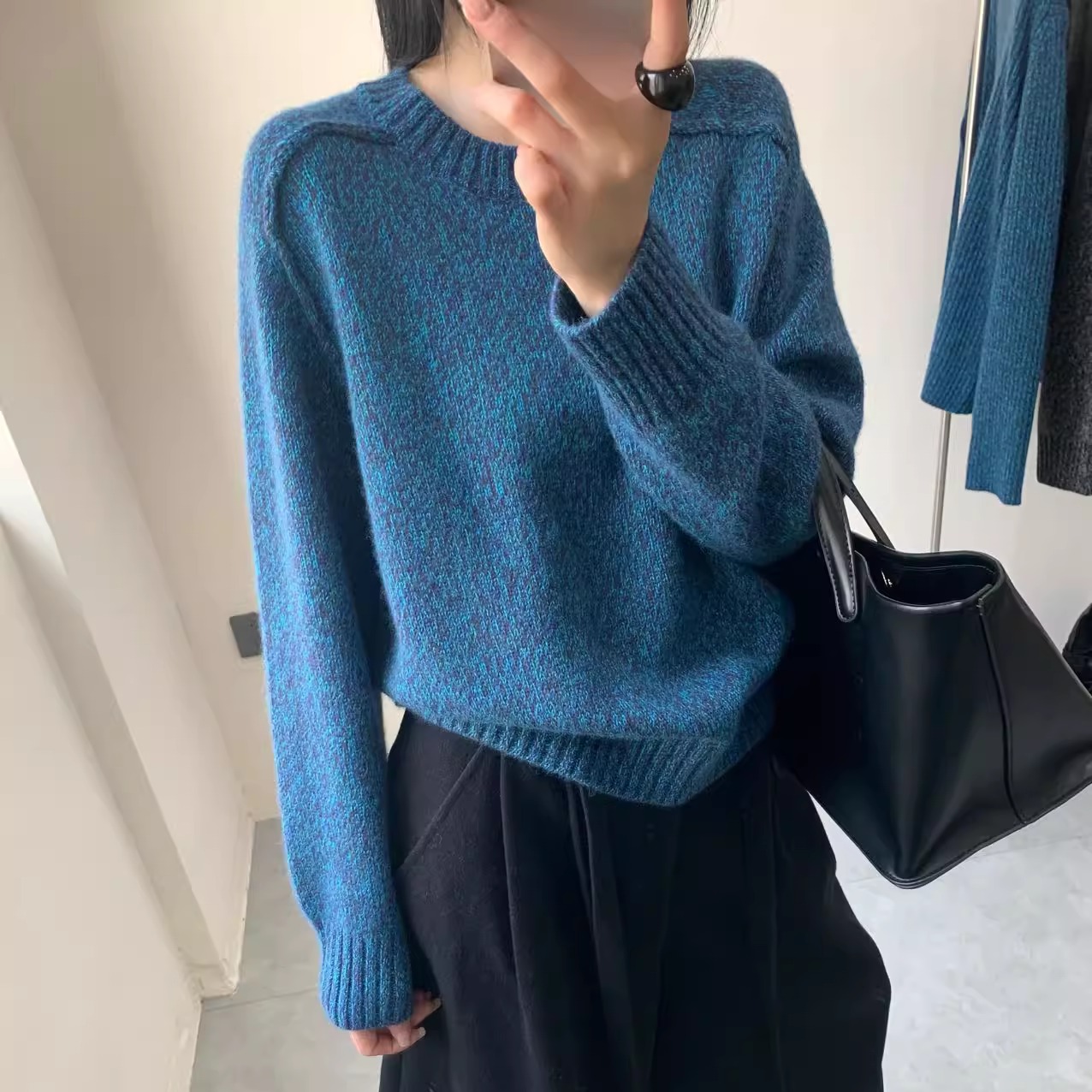 宽松型花纱拉绒2025年秋季长袖