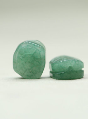 天然原矿东陵玉雕刻乌龟壳绿色通孔富甲天下吊坠DIY饰品配件C148