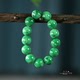 天然翡翠干青阳绿色佛珠14 大气 时尚 20mm玉石串珠手链男女款