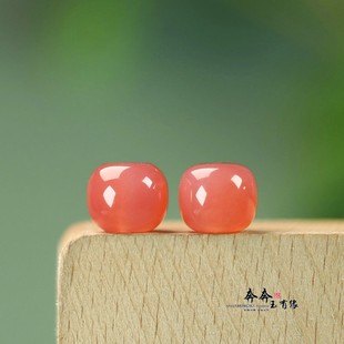 天然绯红玛瑙10*8mm老型珠散珠DIY配饰手链手串隔珠串珠饰品B233