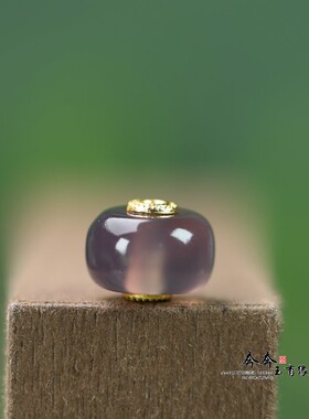 纯天然紫色玛瑙算盘珠9*13mm孔2mmDIY文玩配珠隔珠手串配饰D152