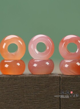 算盘绯红色系10*6mm大孔4mm