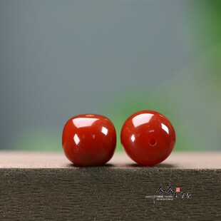 天然原矿南红玛瑙老型珠9/13/15mm桶珠DIY手链佛珠串饰配饰A156