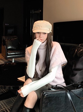 紫霞仙子 氛围跨年羊毛高领针织衫斗篷毛衣慵懒风叠穿毛衫带腰带