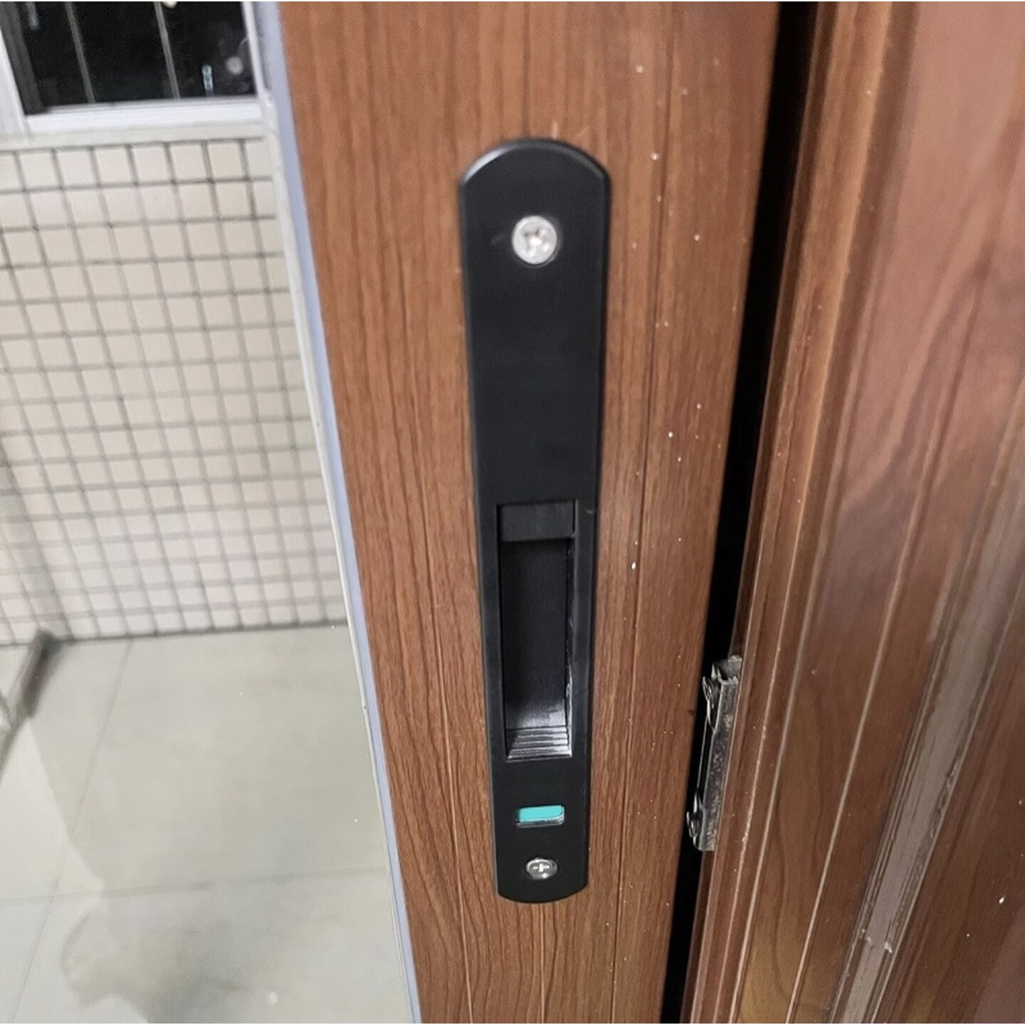 推拉门锁条形锁扣门扣铝合金防盗锁加厚移门钩锁老式双面锁90