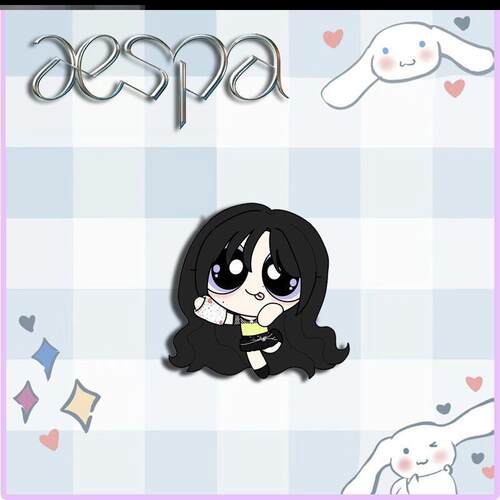 aespa周边人物飞天小女警系列宁艺卓金玟庭柳智敏吉赛尔Q版徽章
