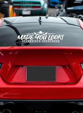 包邮Made U Look贴纸JDM个性趣味玻璃窗户车身汽车装饰贴纸