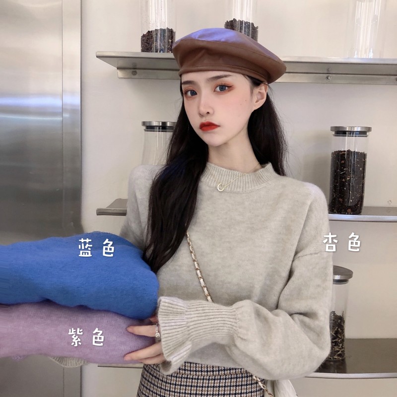 Real price net red all over lace sleeve bubble sleeve T-shirt sweater women student tide 3 colors