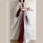 原创【梨花亭】新款大袖直裾汉服重工刺绣国风日常清冷风超仙套装